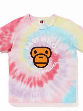 A BATHING APE BABY MILO Tie-Dye T-Shirt